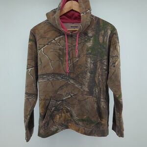 Realtree Jacket Mens Large Camouflage Hoodie Drawstring Hunting Outdoors Wear